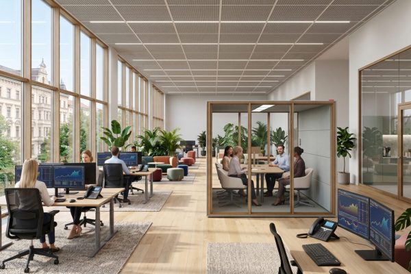 Modernes Büro mit Raum-in-Raum-Lösung